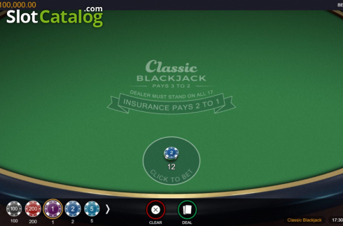 Οθόνη2. Classic Blackjack (Switch Studios) Κουλοχέρης 