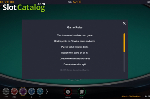 Οθόνη6. Atlantic City Blackjack (Switch Studios) Κουλοχέρης 