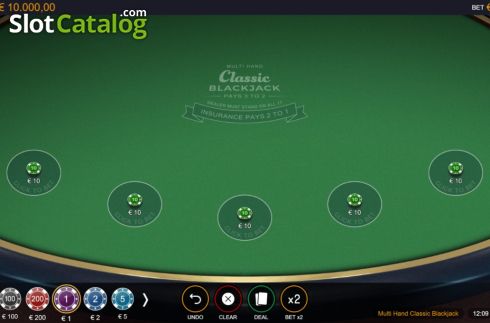 Οθόνη2. Multi Hand Classic 6 Deck Blackjack Κουλοχέρης