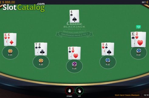 Οθόνη3. Multi Hand Classic 6 Deck Blackjack Κουλοχέρης