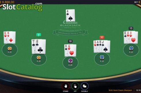 Οθόνη4. Multi Hand Classic 6 Deck Blackjack Κουλοχέρης