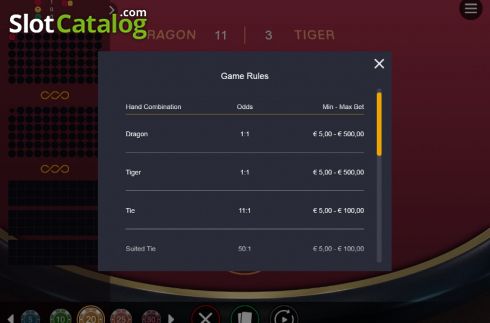 Οθόνη4. Dragon Tiger (Switch Studios) Κουλοχέρης