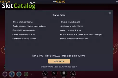 Οθόνη4. Premier Blackjack with Buster Blackjack Κουλοχέρης