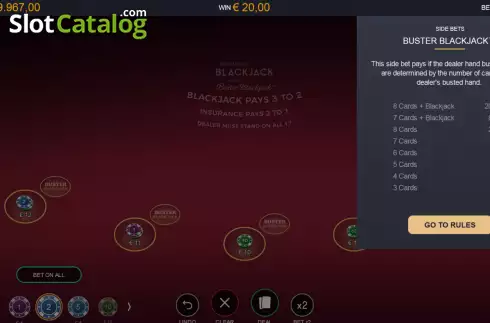 Οθόνη5. Premier Blackjack with Buster Blackjack Κουλοχέρης