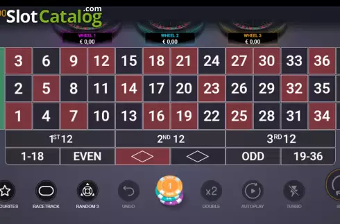 Οθόνη2. Three Wheel Roulette Κουλοχέρης
