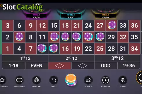 Οθόνη3. Three Wheel Roulette Κουλοχέρης