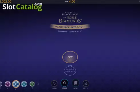 Οθόνη2. Classic Blackjack with Noble Diamonds Κουλοχέρης
