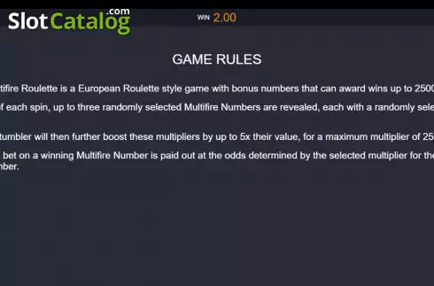 Οθόνη9. Extreme Multifire Roulette Κουλοχέρης