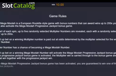Οθόνη8. Roulette Mega Moolah Κουλοχέρης 