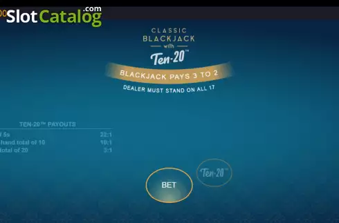 Οθόνη2. Classic Blackjack with Ten-20 Κουλοχέρης