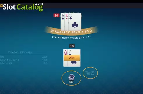 Οθόνη3. Classic Blackjack with Ten-20 Κουλοχέρης