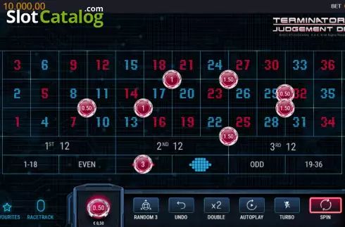 Οθόνη4. Terminator 2 Roulette Κουλοχέρης