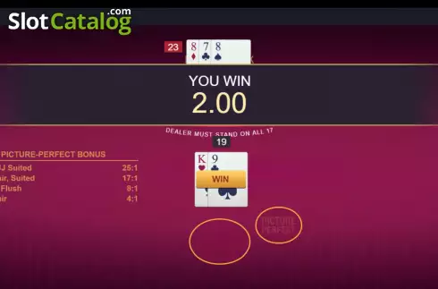 Οθόνη3. Classic Blackjack with Picture-Perfect Bonus Κουλοχέρης