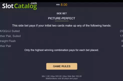 Οθόνη6. Classic Blackjack with Picture-Perfect Bonus Κουλοχέρης