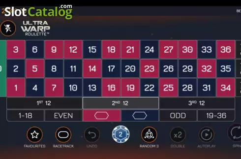 Οθόνη2. Ultra Warp Roulette Κουλοχέρης