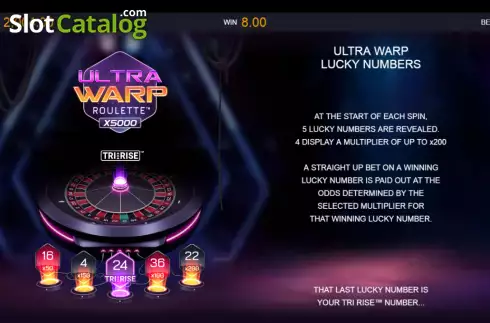 Οθόνη5. Ultra Warp Roulette Κουλοχέρης