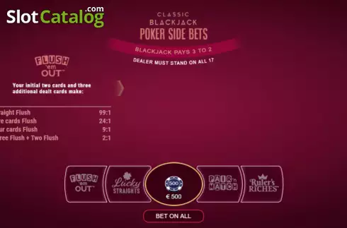 Οθόνη2. Classic Blackjack Poker Side Bets Κουλοχέρης