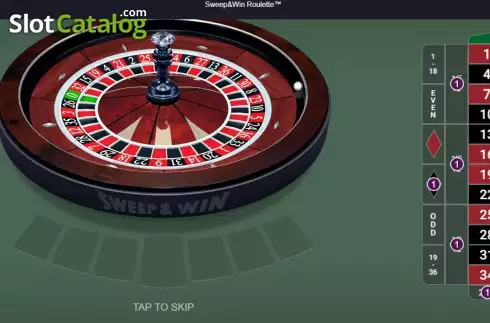 Οθόνη2. Sweep & Win Roulette Κουλοχέρης