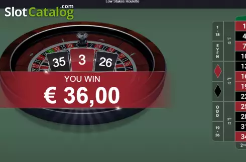 Οθόνη3. Low Stakes Roulette Κουλοχέρης 