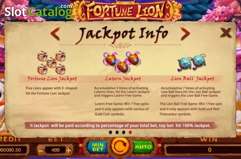 Οθόνη7. Fortune Lion (Funta Gaming) Κουλοχέρης