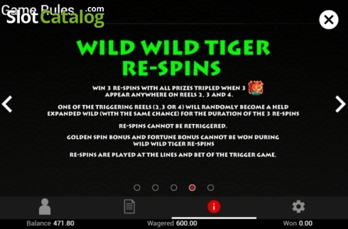 Οθόνη8. Wild Wild Tiger Κουλοχέρης