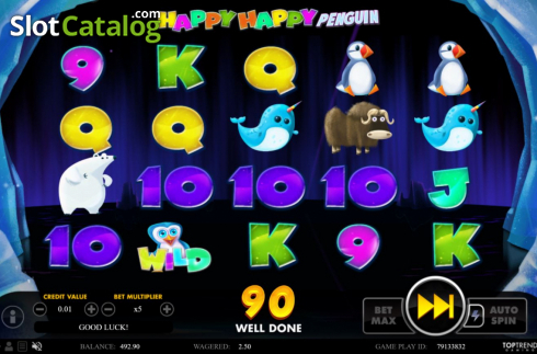 Οθόνη5. Happy Happy Penguin Κουλοχέρης