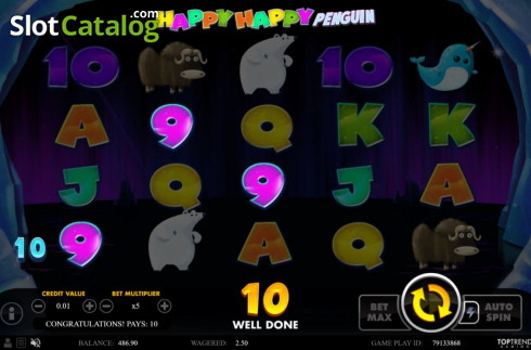 Οθόνη6. Happy Happy Penguin Κουλοχέρης