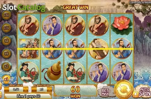 Οθόνη3. Eight Immortals (TOP TREND GAMING) Κουλοχέρης