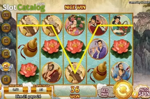 Οθόνη4. Eight Immortals (TOP TREND GAMING) Κουλοχέρης