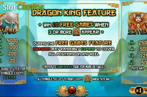 Οθόνη5. Dragon King (Swintt) Κουλοχέρης