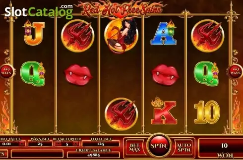 Οθόνη3. Red Hot Free Spins Κουλοχέρης