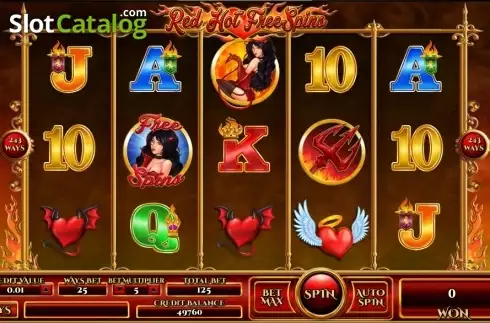 Οθόνη2. Red Hot Free Spins Κουλοχέρης