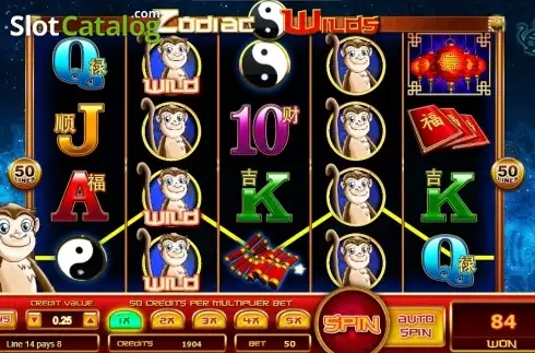 Οθόνη4. Zodiac Wilds Κουλοχέρης