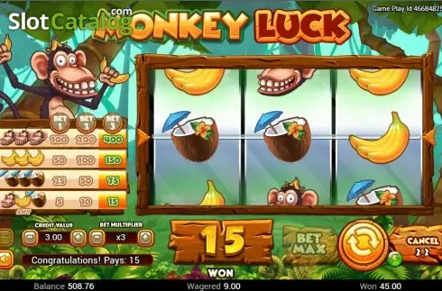 Οθόνη4. Monkey Luck Κουλοχέρης