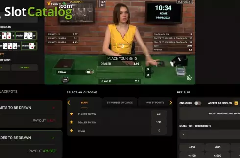 Οθόνη2. Blackjack (TV Bet) Κουλοχέρης