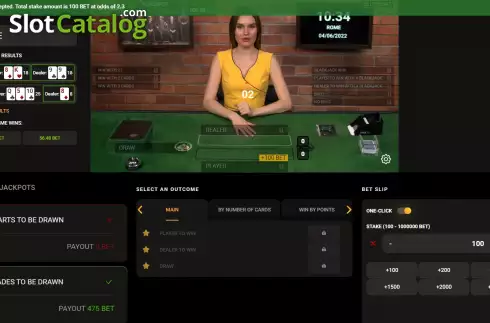 Οθόνη4. Blackjack (TV Bet) Κουλοχέρης