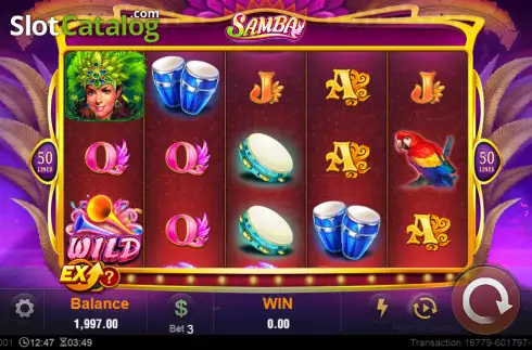 Οθόνη2. Samba (TaDa Gaming) Κουλοχέρης