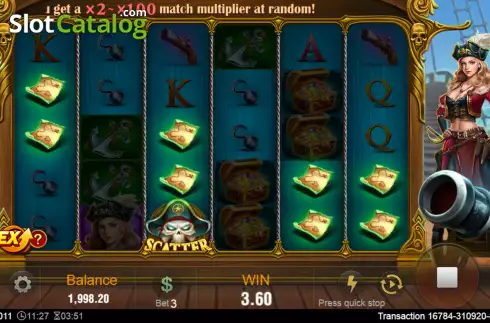 Οθόνη3. Pirate Queen (TaDa Gaming) Κουλοχέρης