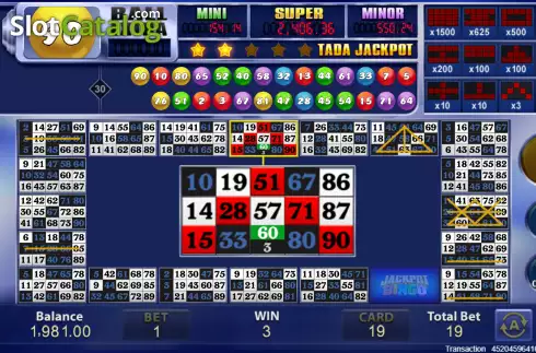 Οθόνη3. Jackpot Bingo Κουλοχέρης