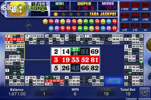 Οθόνη4. Jackpot Bingo Κουλοχέρης