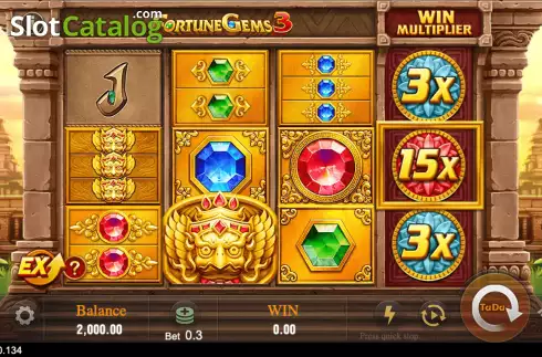 Οθόνη3. Fortune Gems 3 Κουλοχέρης