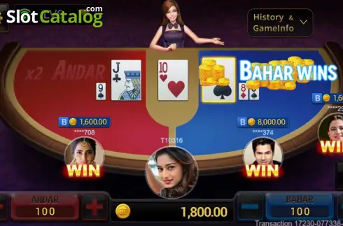 Οθόνη3. Andar Bahar (TaDa Gaming) Κουλοχέρης