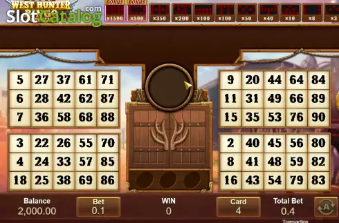 Οθόνη2. West Hunter Bingo Κουλοχέρης
