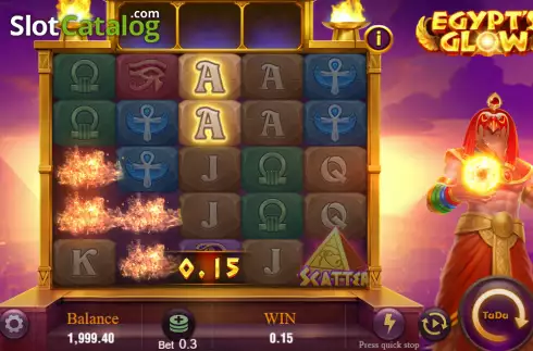Οθόνη3. Egypt's Glow (TaDa Gaming) Κουλοχέρης
