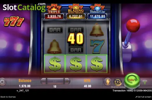 Οθόνη4. Seven Seven Seven (TaDa Gaming) Κουλοχέρης