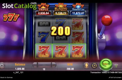 Οθόνη5. Seven Seven Seven (TaDa Gaming) Κουλοχέρης
