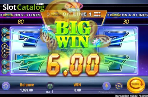 Οθόνη3. Crystal 777 Deluxe Κουλοχέρης