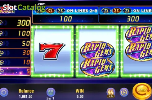 Οθόνη5. Rapid Gems 777 Κουλοχέρης