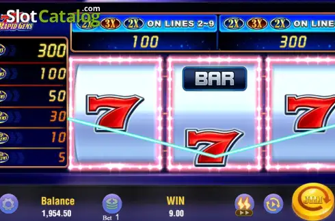 Οθόνη6. Rapid Gems 777 Κουλοχέρης