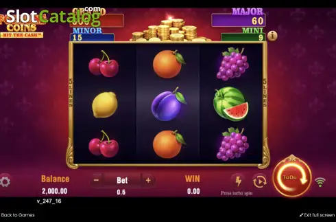 Οθόνη2. Fortune Coins (TaDa Gaming) Κουλοχέρης